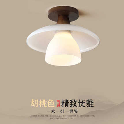 复古阳台灯吸顶灯日式侘寂风走廊灯法式中古风过道入户玄关灯led