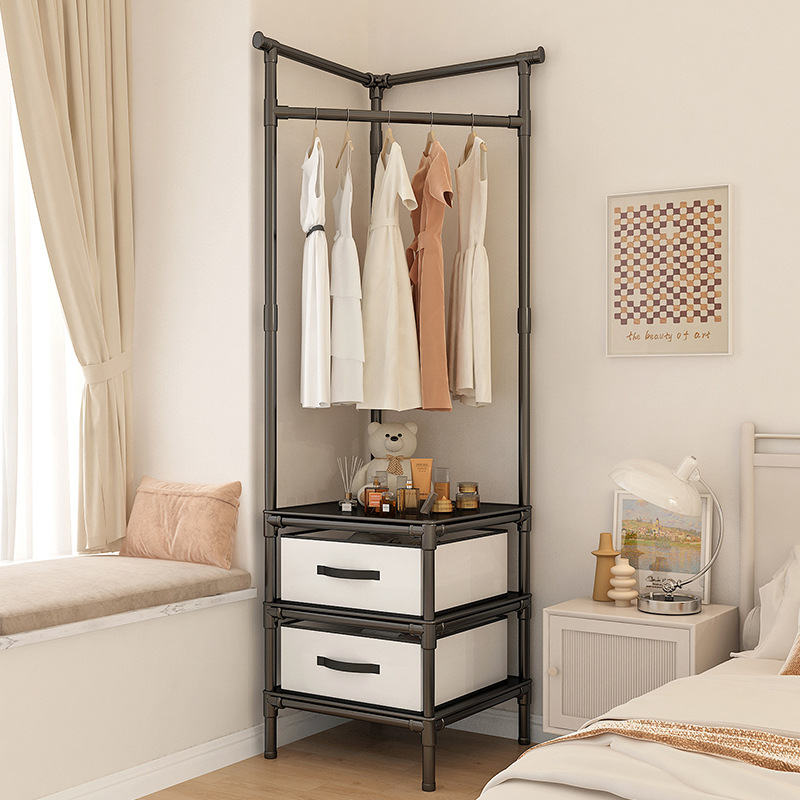 衣帽架晾衣架转角简易组合衣架