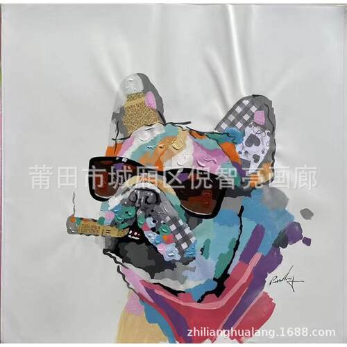 Pure hand-painted oil paintings, abstract animal wall painti