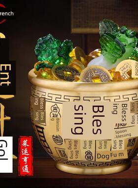 大型玉菜摆件，聚财，聚财，促财，吉祥，家居入口，自然商务礼品