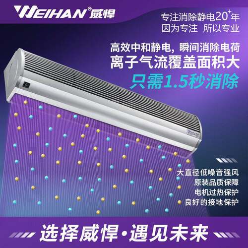 威悍WH-6900离子风幕机除静电除尘车间仓库大风量工业风幕机商用