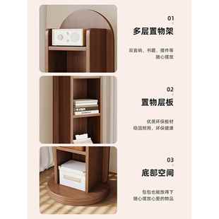 旋转穿衣镜全身落地镜可移动家用衣架杂志书架旋转储物一体试衣镜