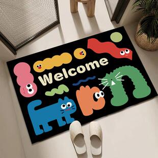 入户门口外地垫耐脏免洗浴室地垫简约卡通防滑卫生间脚垫家用入户