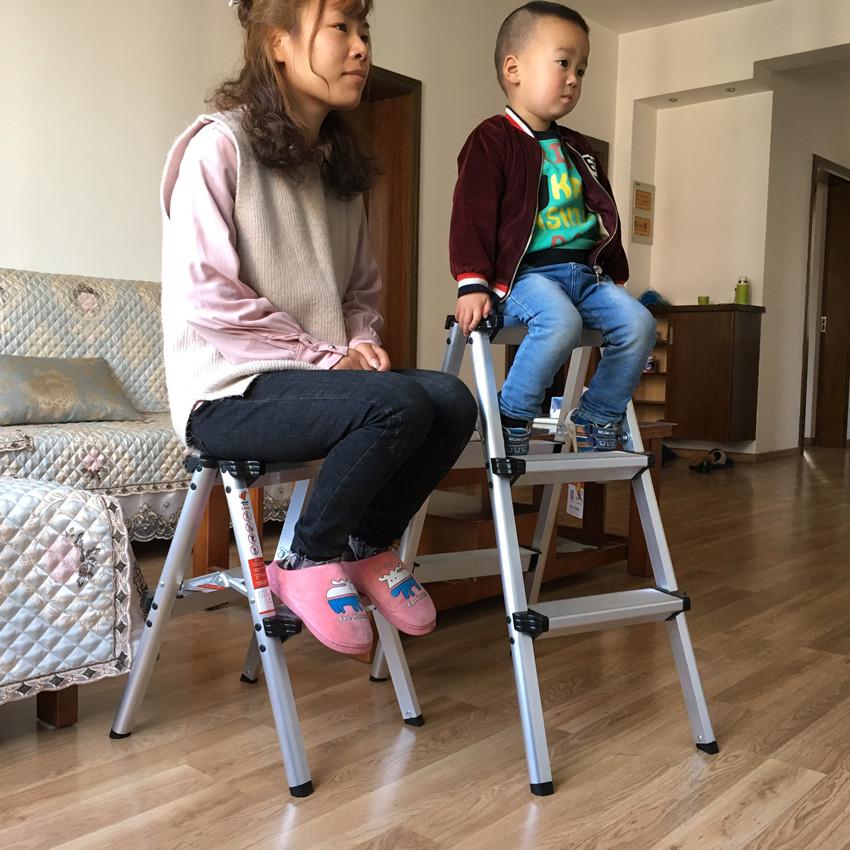 加厚人字梯家用铝合金折叠便携双面马凳室内踏板加宽装修小铝梯子