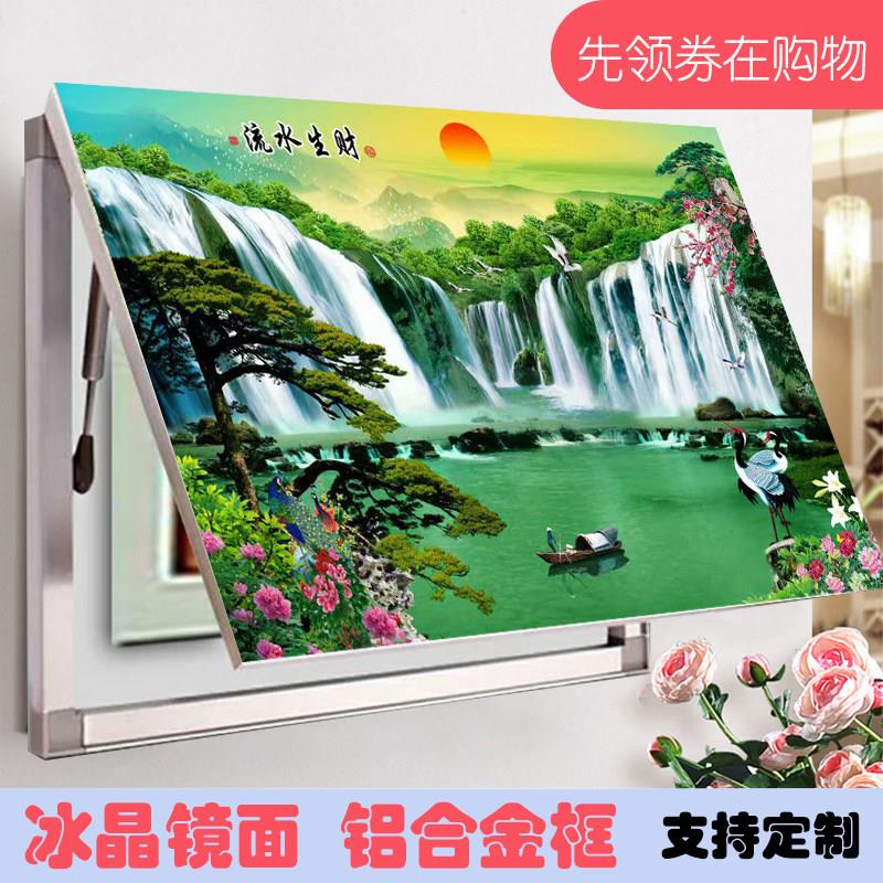 电表箱装饰画液压翻盖饭厅画客厅装饰遮挡配电箱总开关现代简约
