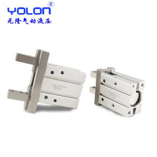 手指气缸MHZ2 16D气动夹爪配件气缸HFZ气动机械手指夹持气缸平行