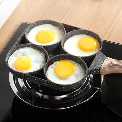 4-hole Omelet Pan Frying Pot Thickened Non-stick Egg Pancake