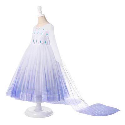Frozen 2 Costume for Girls Princess Elsa Dress Xmas White Ba