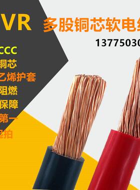 国标单芯多股软铜芯阻燃ZR-BVR10 16 25 50 70 95 平方工程软电线