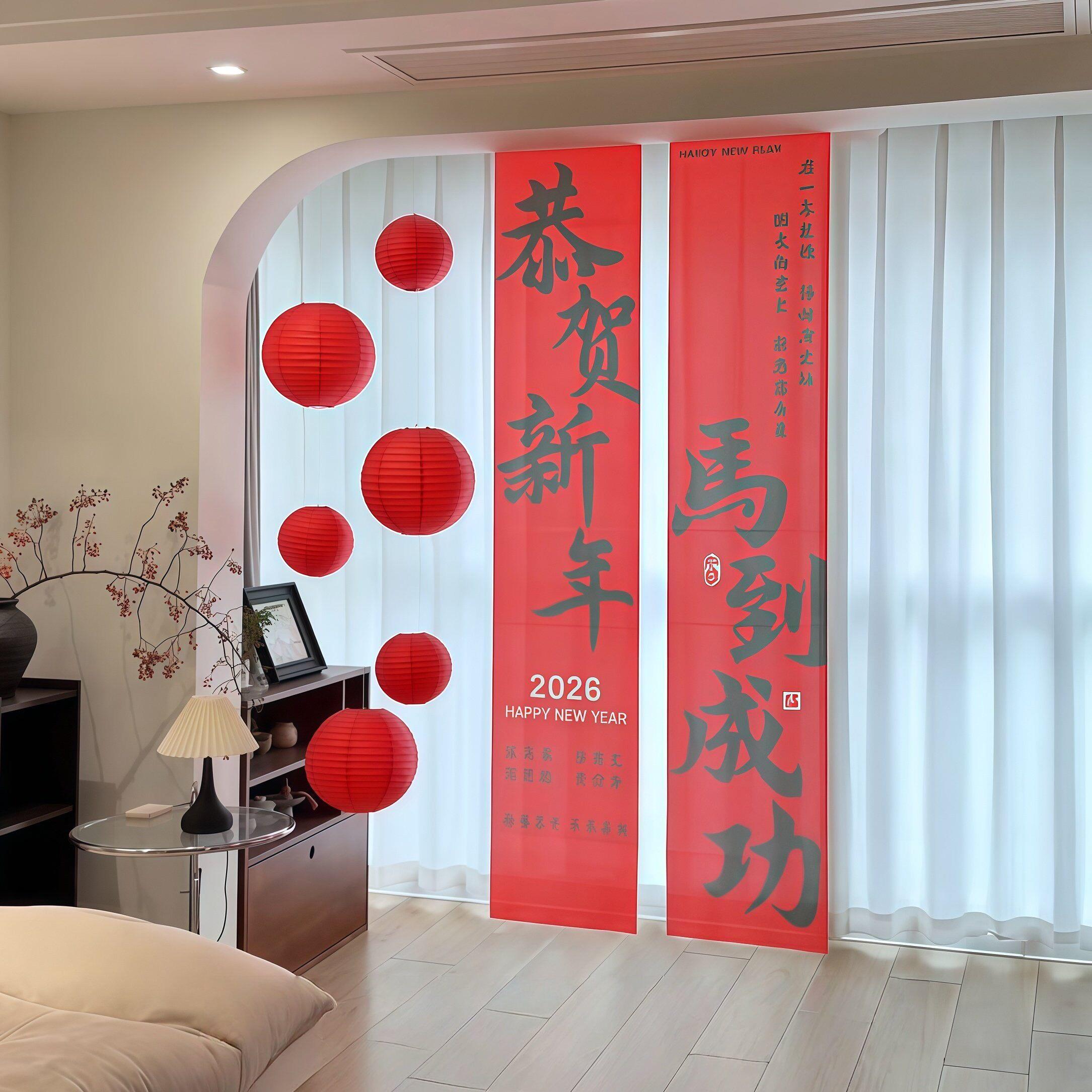 2026灯笼挂饰新年氛围布置挂件节日装扮纸质马年喜庆室内挂件装饰