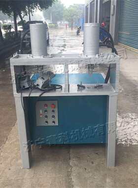 液压护栏货架冲弧机 全自动铁艺圆管咬口机 小型金属管材打孔机