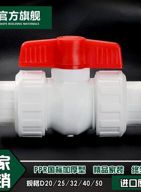 4分6分20PPR全塑双活接球阀双头活接球阀 PPR阀门ppR水管接头