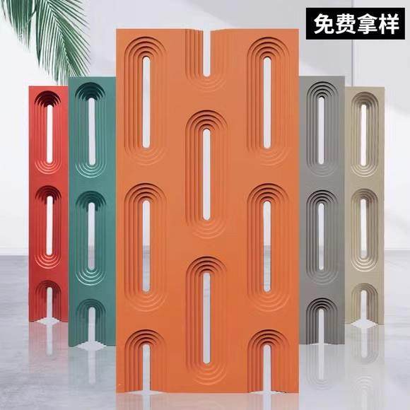 pu凯旋门构件屏风隔断背景镂空艺术立体装饰空心砖网红九宫格时钟