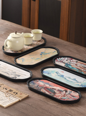 吸水茶盘小型功夫茶具2025新款中式古风茶托盘盘迷你一人壶承