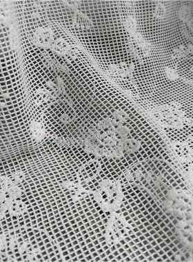 E面G-1908678全棉小格直网布绣花刺绣料《厂家销现EG-19086货供应