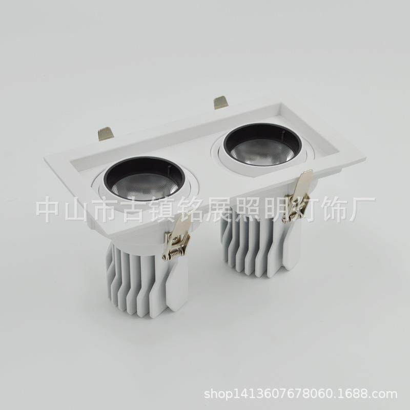 双头方形LED射灯 高亮牛眼防眩 10W 20W 30W 灯具厂直销