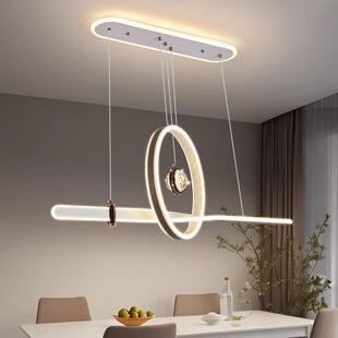 餐厅吊灯现代简约饭厅长条餐桌灯吧台网红吊灯2024新款 中山灯具