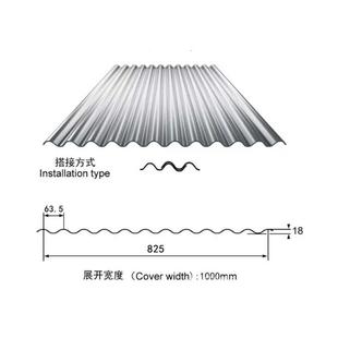 0836店厚锰波浪4s8mm型外墙波镁板铝纹板.汽车修理店装 饰