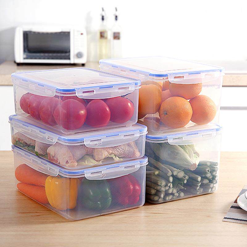 塑料PP冰箱微波计时保鲜盒食品级透明微波炉饭盒抽真空密封储物罐