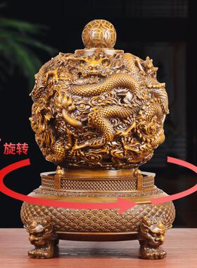 祥龙九转乾坤鼎摆件中式客厅玄关老板办公室装饰公司店铺开业礼物