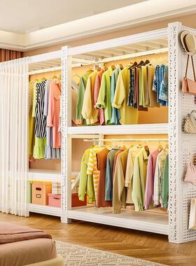 衣柜货架简易衣组装卧MLM衣帽间纳架室子架落地开放步入式角收钢