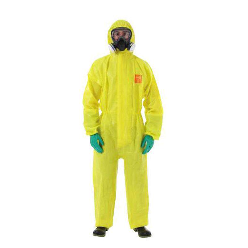 3000耐酸碱防化学品防护服 带帽连体 轻型防化服