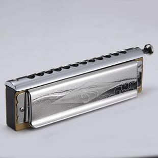 高档SAN天鹅1982成人儿童初学生W专业演奏乐器2孔半48音1音阶口琴