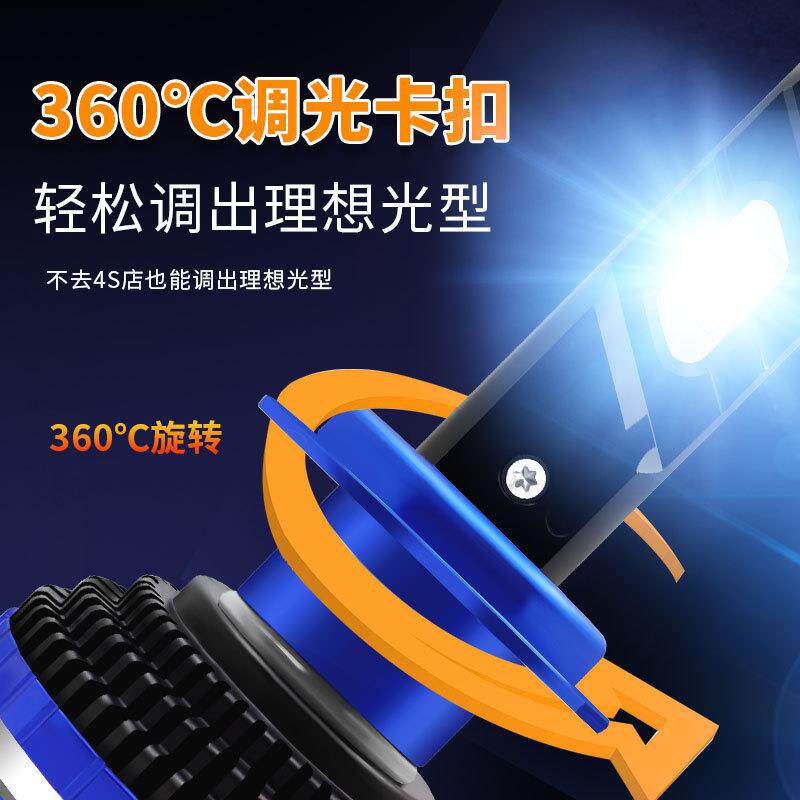 汽车LED大灯H4H7远近光新款强光超亮聚光大功率照明前大灯改装