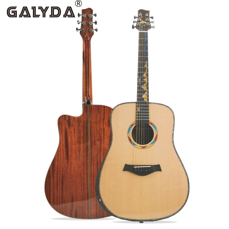 41寸全单吉他云杉玫瑰木全单板吉他高端演出guitar民谣木吉他