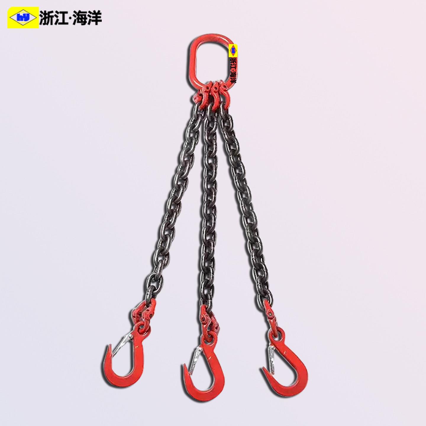 锰钢起重三腿链条具组合吊索腿吊装链条腿链条吊钩吊具挂链三钩钩