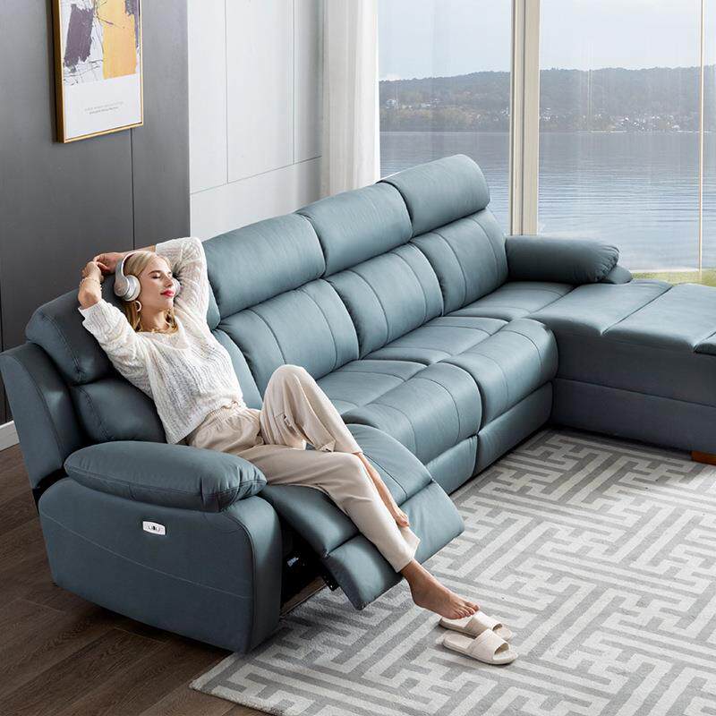欧客厅能功头式等太空沙发椅子家庭影院电532动组合贵舱妃转角沙