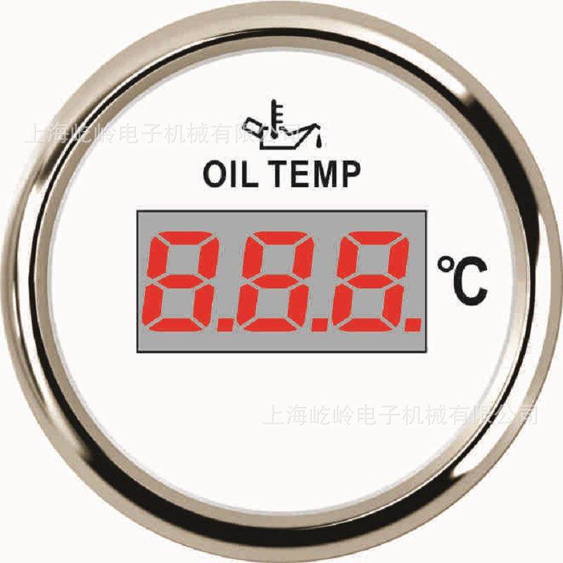 52mm数字数显油温表 车船改装通用温度表 12V/24V 带背光灯