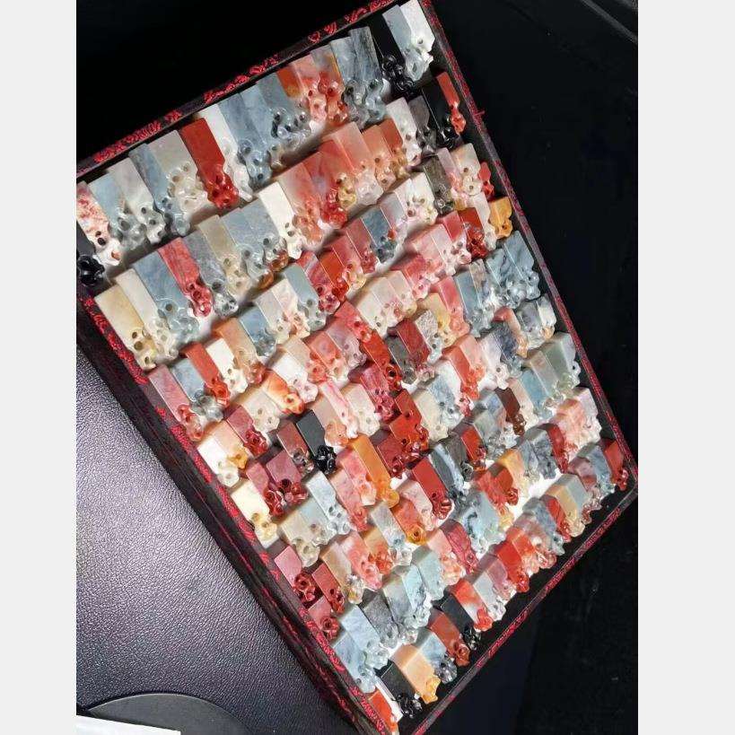 老过石仿太湖石雕印章石料通货100方印面1-1.5㎝书法篆刻闲章寿山
