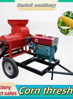 Corn thresher玉米脱粒机家用maize中型Diesel engine柴油机移动