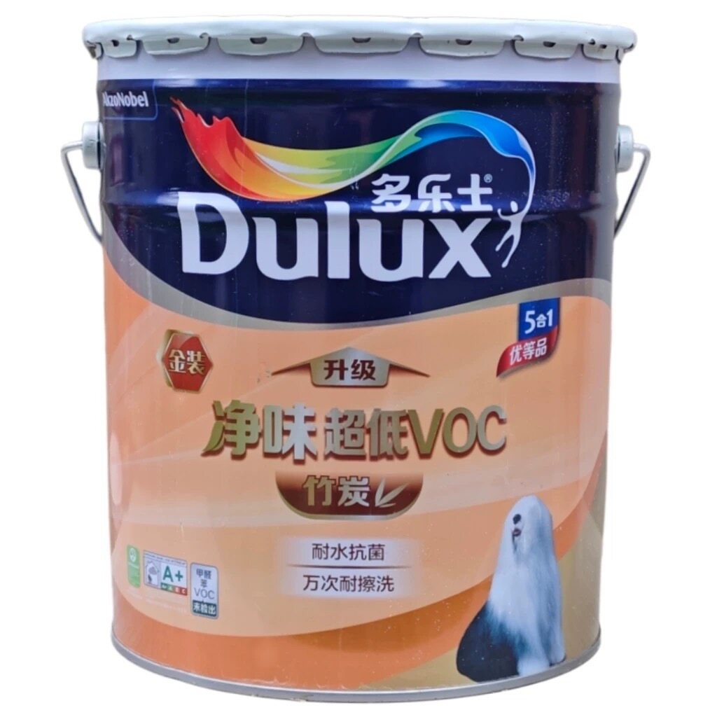鹏音伴多乐士乳胶漆竹炭金装净味超低VOC五合一防霉抗菌墙面漆内墙白色配件
