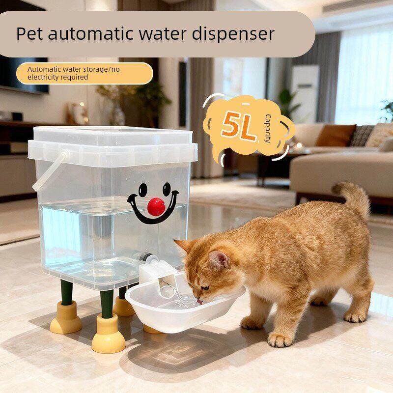 宠物饮水器猫咪饮水机不插电加厚狗狗自动饮水器喂水桶喂鸡大容量