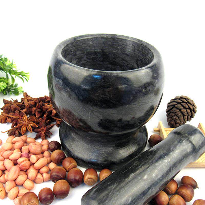 正品厚天然石药磨罐捣压蒜器药器花生石臼碎药器捣碎姜研磨器盅厨