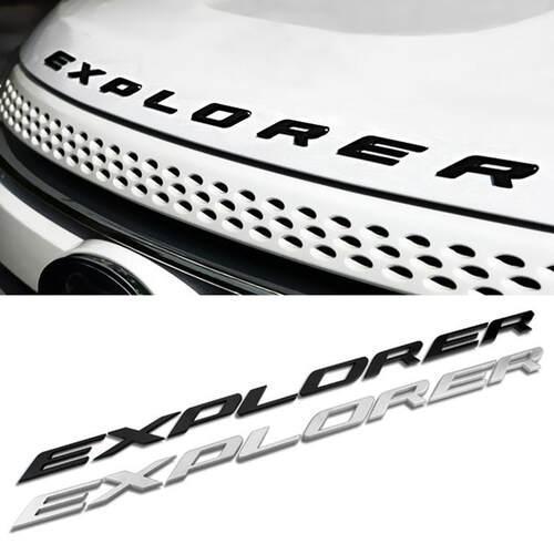 适用于FORD福特探险者机头盖改装金属字母EXPLORER车标车身装饰贴