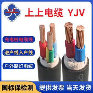 上上电缆YJV国标铜芯电缆线2 50平方 5芯2.5