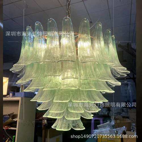 手工玻璃吊灯设计师北美后现代轻奢别墅酒店餐厅卧室外贸出口灯具