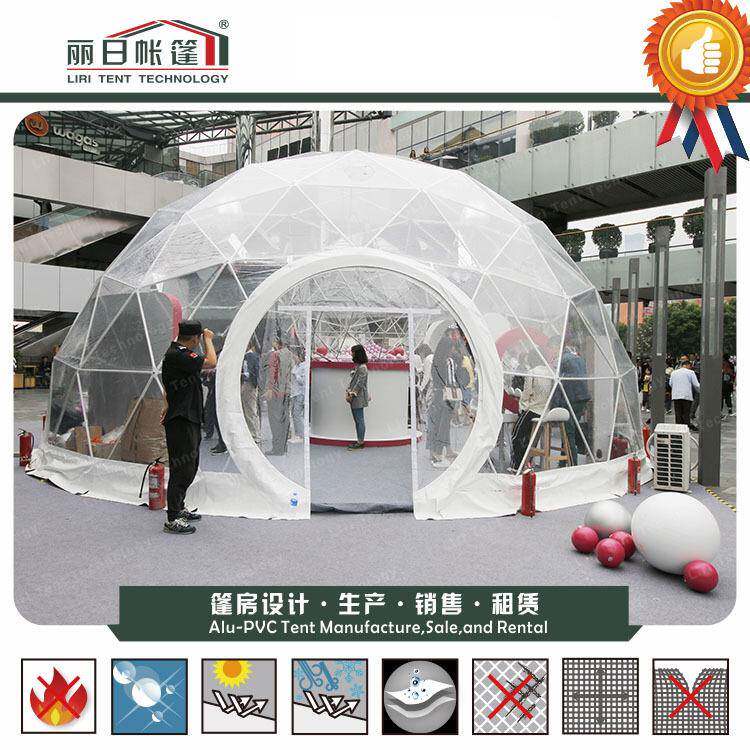 珠海透明球形篷房快闪店半圆形户外活动帐篷展销帐篷出租搭建厂家