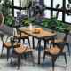 北欧复古休闲奶茶店咖啡店户外防雨桌椅组合loft酒吧餐厅露天桌椅