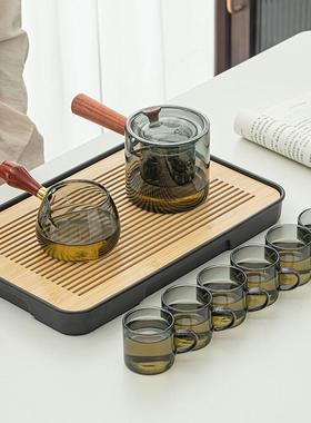 轻奢高小型玻套璃茶具装家干用便携包收纳68301档户外旅行泡茶盘