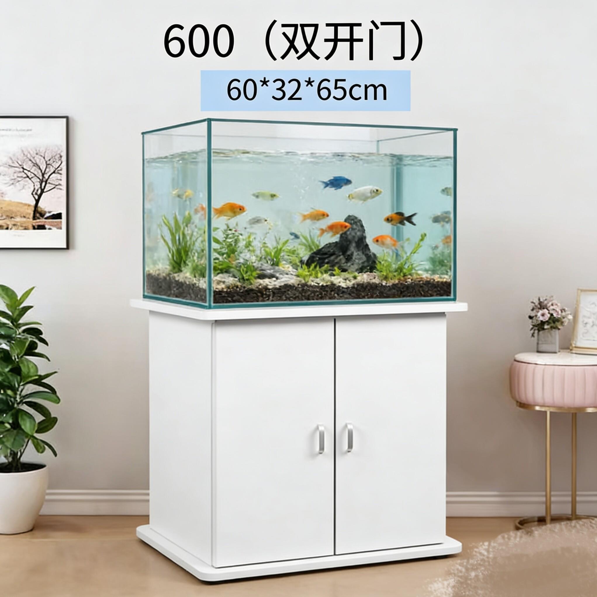 鱼缸底柜底座客厅中小型水族箱家用落地鱼缸带柜子一体承重桌子架