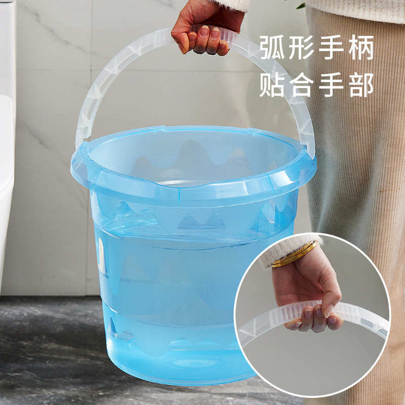 洗车钓鱼塑料手柄透明塑料 水桶储水桶家用洗打水桶提水桶户外用