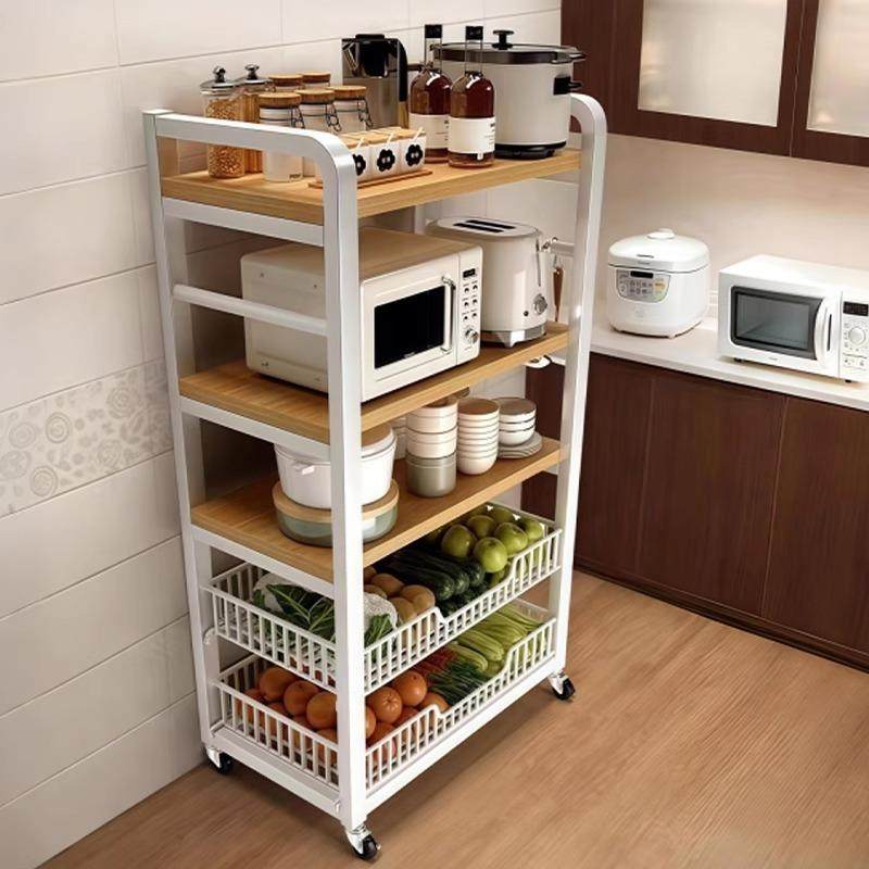 厨房新款菜篮子置物架落地多层果蔬收纳架多功能微波炉烤箱储物架,厨房/烹饪用具,厨房置物架/置物柜/角架,淘宝优惠券,粉丝福利购,淘宝优惠卷