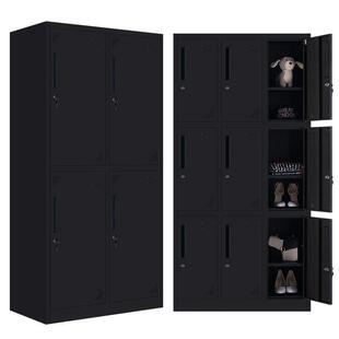 更衣柜健身房收纳柜四六门员工办公室衣柜宿舍大容量储物柜子带锁