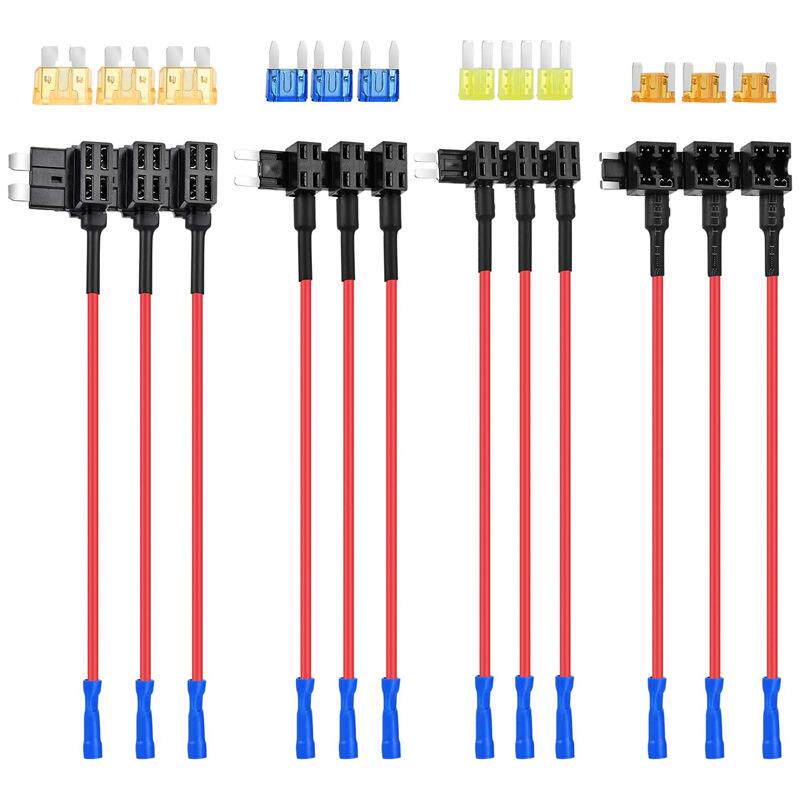 跨境热销取电器12条套装中号小号微型迷你ATC/MINI汽车保险丝盒