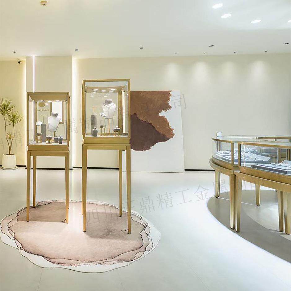 现代简约珠宝478首饰柜展示柜轻奢不珠珍器陈列柜锈钢玻璃展玉柜