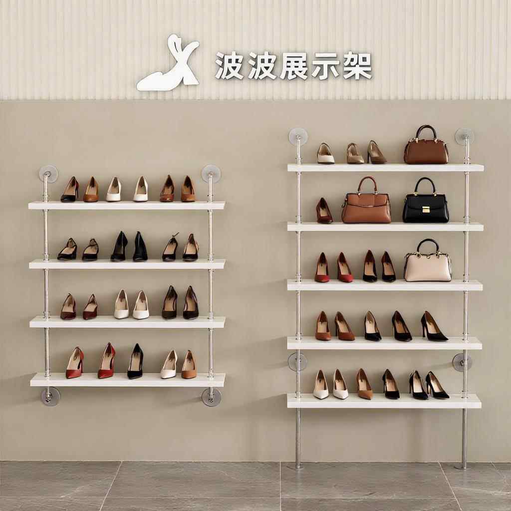 鞋店鞋架展示架上墙多层置物架包架陈列货架店铺鞋架落地女鞋展架